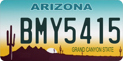 AZ license plate BMY5415