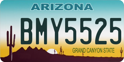 AZ license plate BMY5525