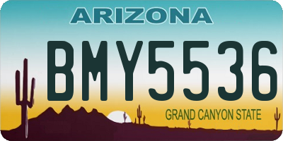 AZ license plate BMY5536