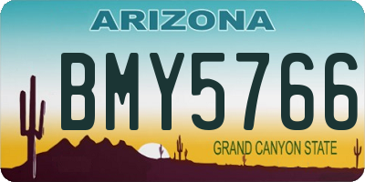 AZ license plate BMY5766