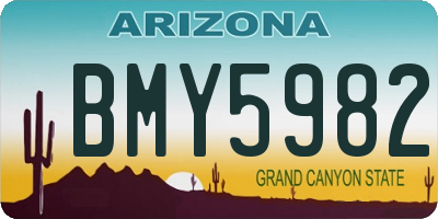 AZ license plate BMY5982