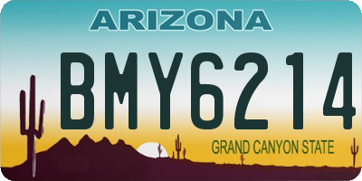 AZ license plate BMY6214