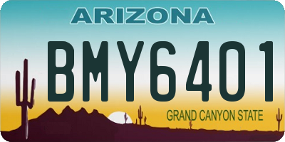 AZ license plate BMY6401