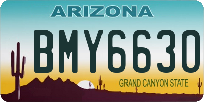 AZ license plate BMY6630