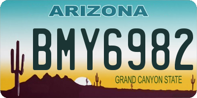 AZ license plate BMY6982