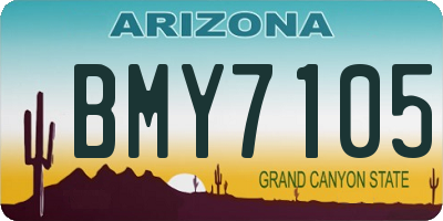 AZ license plate BMY7105