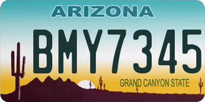 AZ license plate BMY7345