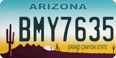 AZ license plate BMY7635