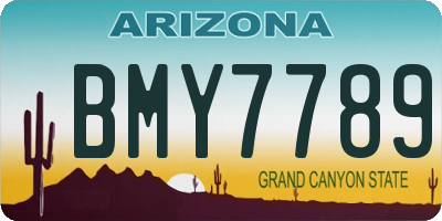 AZ license plate BMY7789