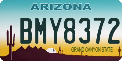 AZ license plate BMY8372