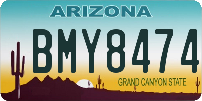 AZ license plate BMY8474