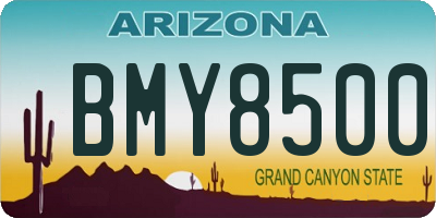 AZ license plate BMY8500