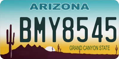AZ license plate BMY8545