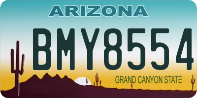 AZ license plate BMY8554