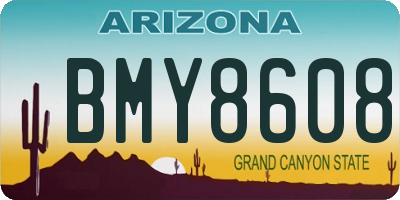 AZ license plate BMY8608