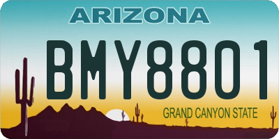 AZ license plate BMY8801