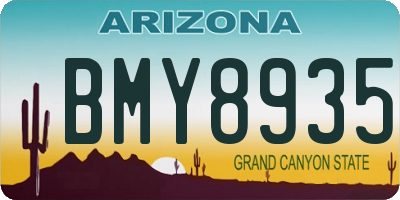 AZ license plate BMY8935