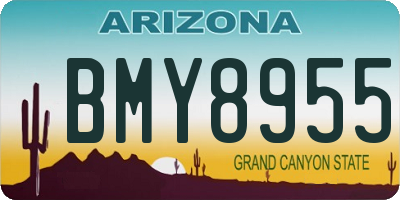 AZ license plate BMY8955