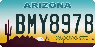 AZ license plate BMY8978