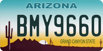 AZ license plate BMY9660