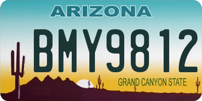 AZ license plate BMY9812