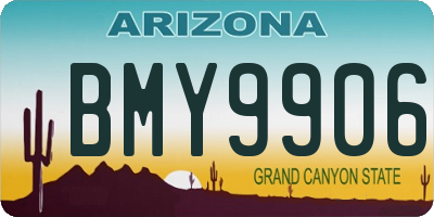 AZ license plate BMY9906