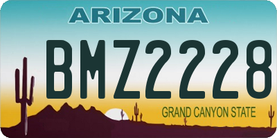 AZ license plate BMZ2228