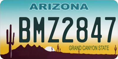 AZ license plate BMZ2847