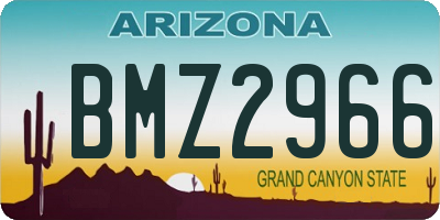 AZ license plate BMZ2966