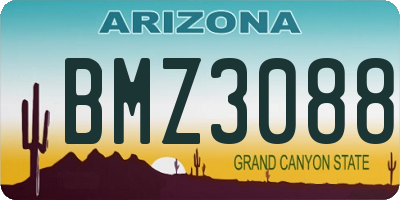 AZ license plate BMZ3088