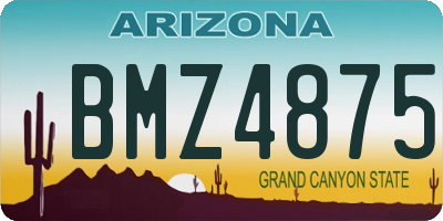 AZ license plate BMZ4875