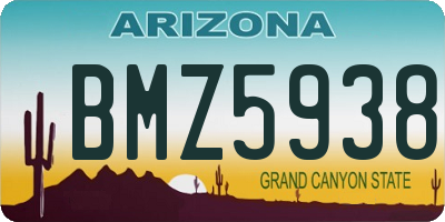 AZ license plate BMZ5938