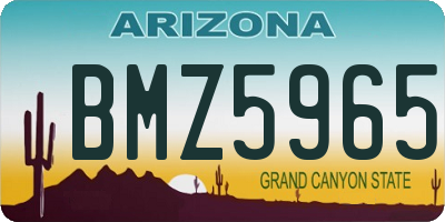 AZ license plate BMZ5965