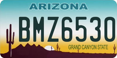 AZ license plate BMZ6530