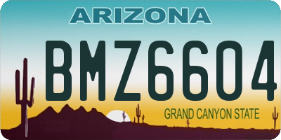 AZ license plate BMZ6604