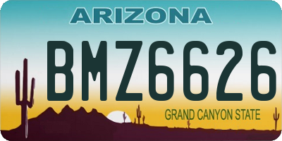 AZ license plate BMZ6626