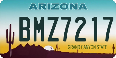 AZ license plate BMZ7217