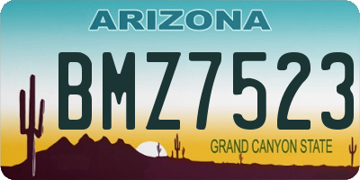 AZ license plate BMZ7523