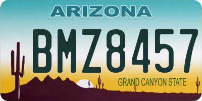 AZ license plate BMZ8457