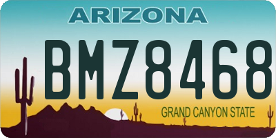 AZ license plate BMZ8468