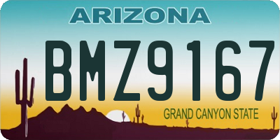 AZ license plate BMZ9167