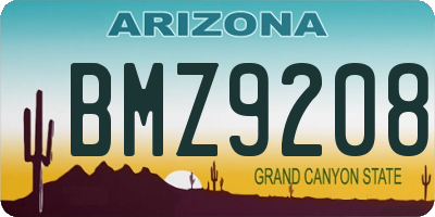 AZ license plate BMZ9208