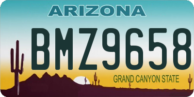 AZ license plate BMZ9658