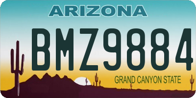 AZ license plate BMZ9884