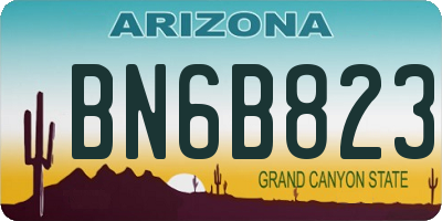 AZ license plate BN6B823