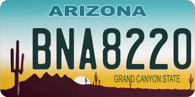 AZ license plate BNA8220