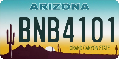 AZ license plate BNB4101