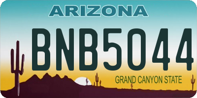 AZ license plate BNB5044