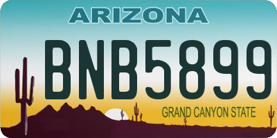 AZ license plate BNB5899