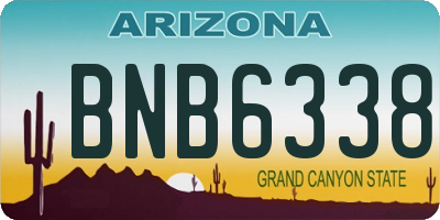 AZ license plate BNB6338